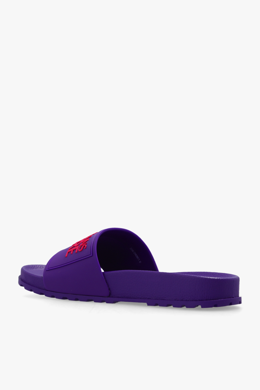 Purple Slides with logo Versace Jeans Couture